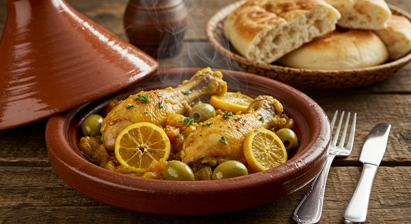 Authentic Moroccan Chicken Tagine with Preserved Lemons and Olives – A Culinary Masterpiece
